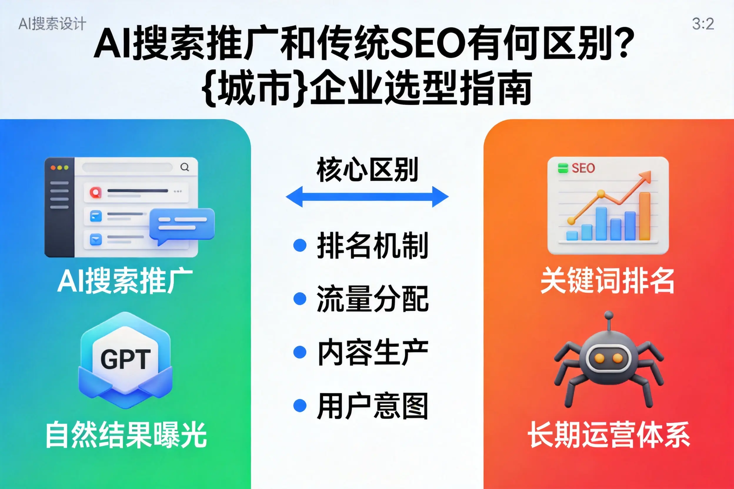 AI搜索推广和传统SEO有何区别?龙岩企业选型指南