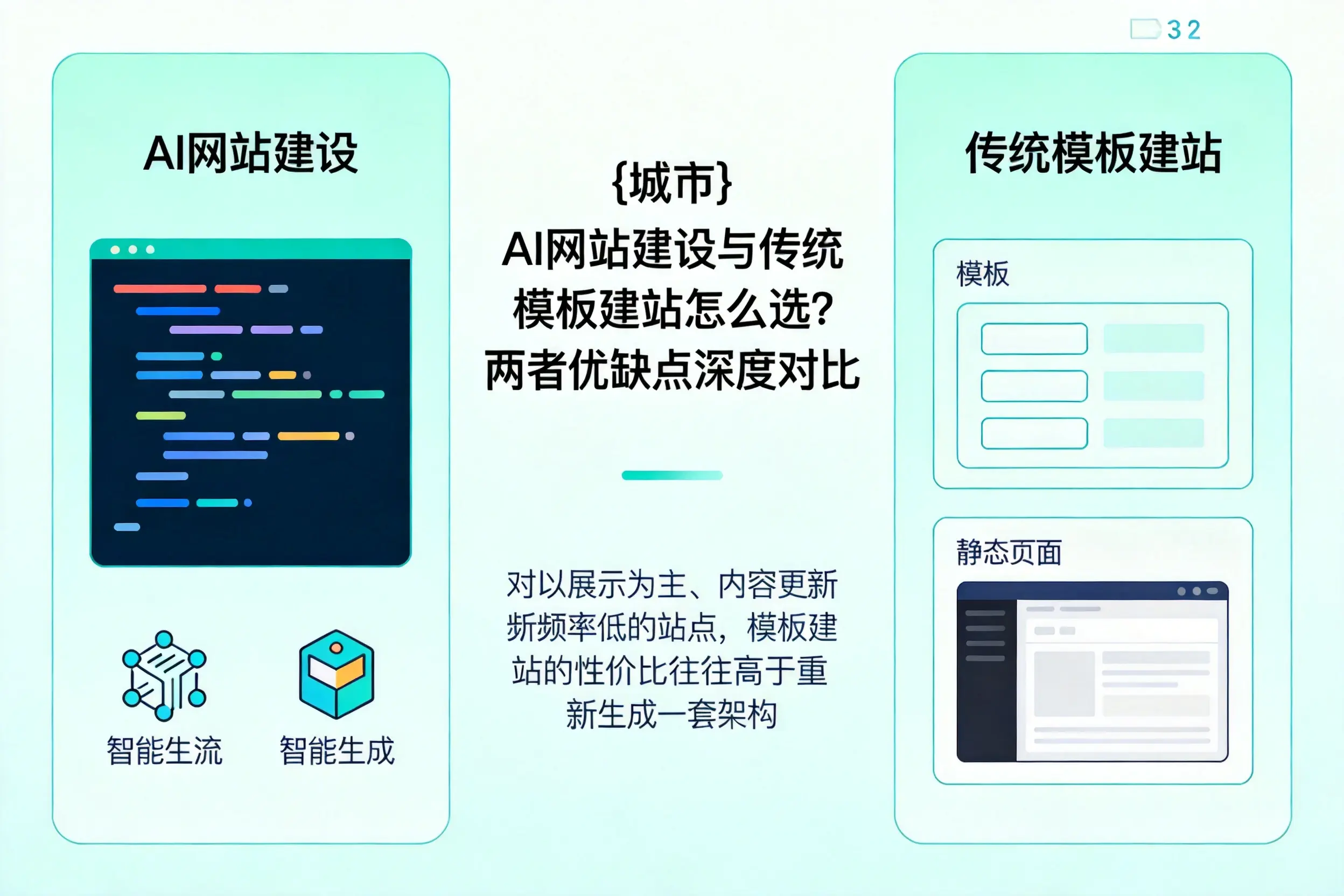 龙岩AI网站建设与传统模板建站怎么选？两者优缺点深度对比