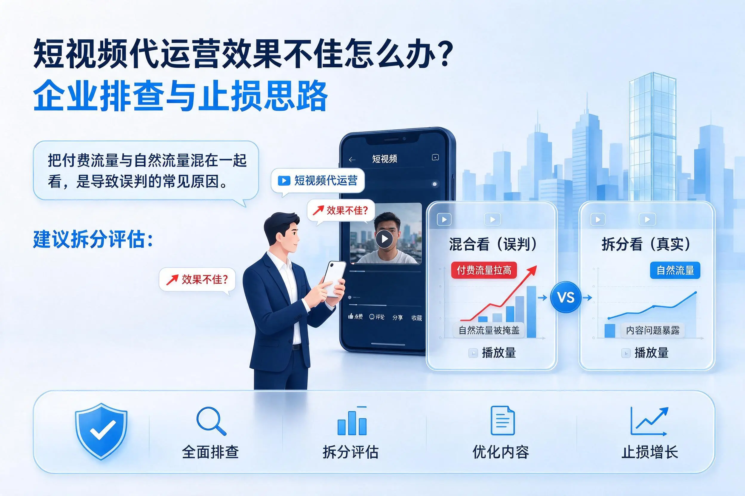 短视频代运营效果不佳怎么办?龙岩企业排查与止损思路