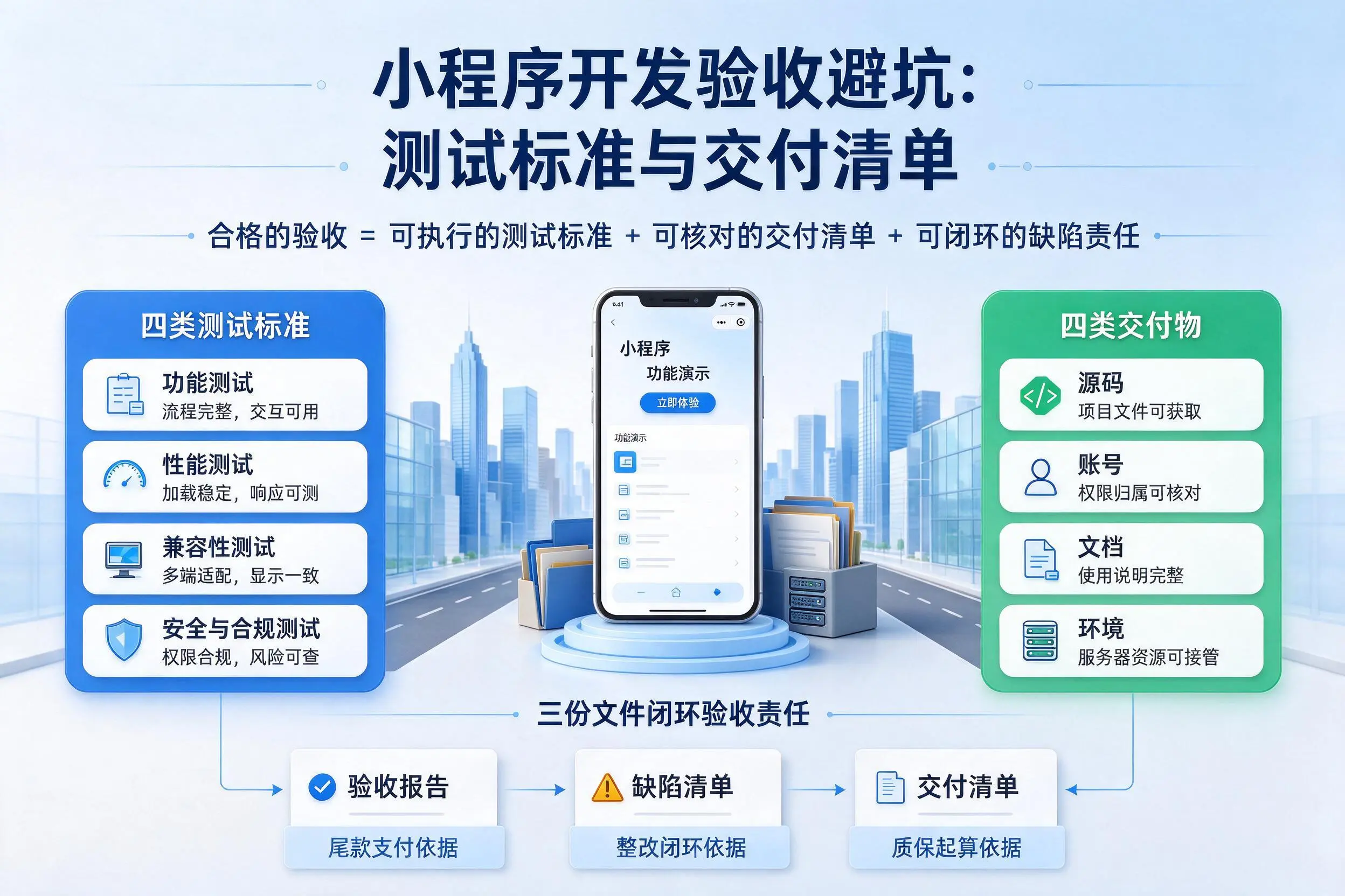 龙岩小程序开发验收避坑:测试标准与交付清单