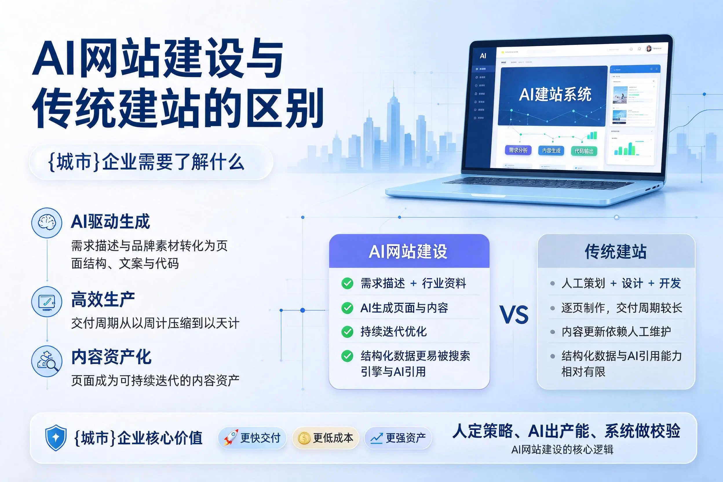 AI网站建设与传统建站的区别，龙岩企业需要了解什么