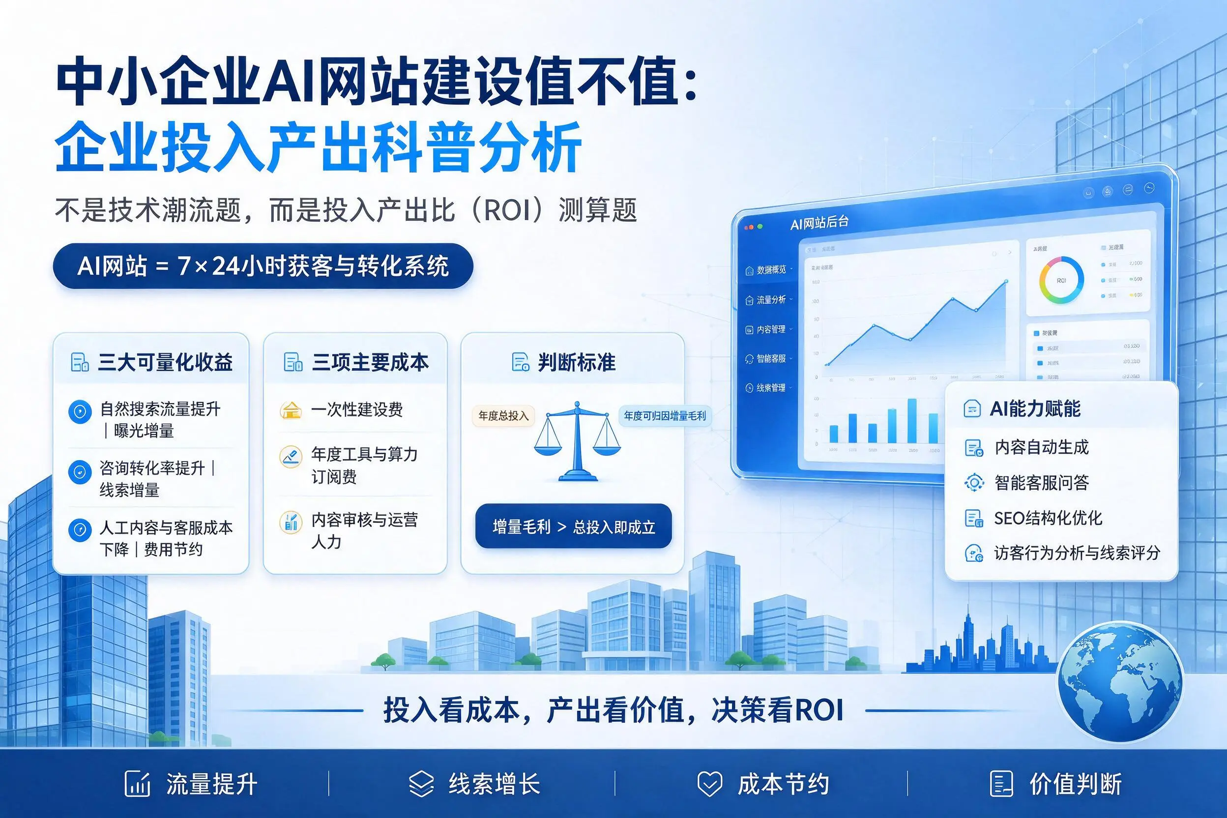 中小企业AI网站建设值不值：龙岩企业投入产出科普分析