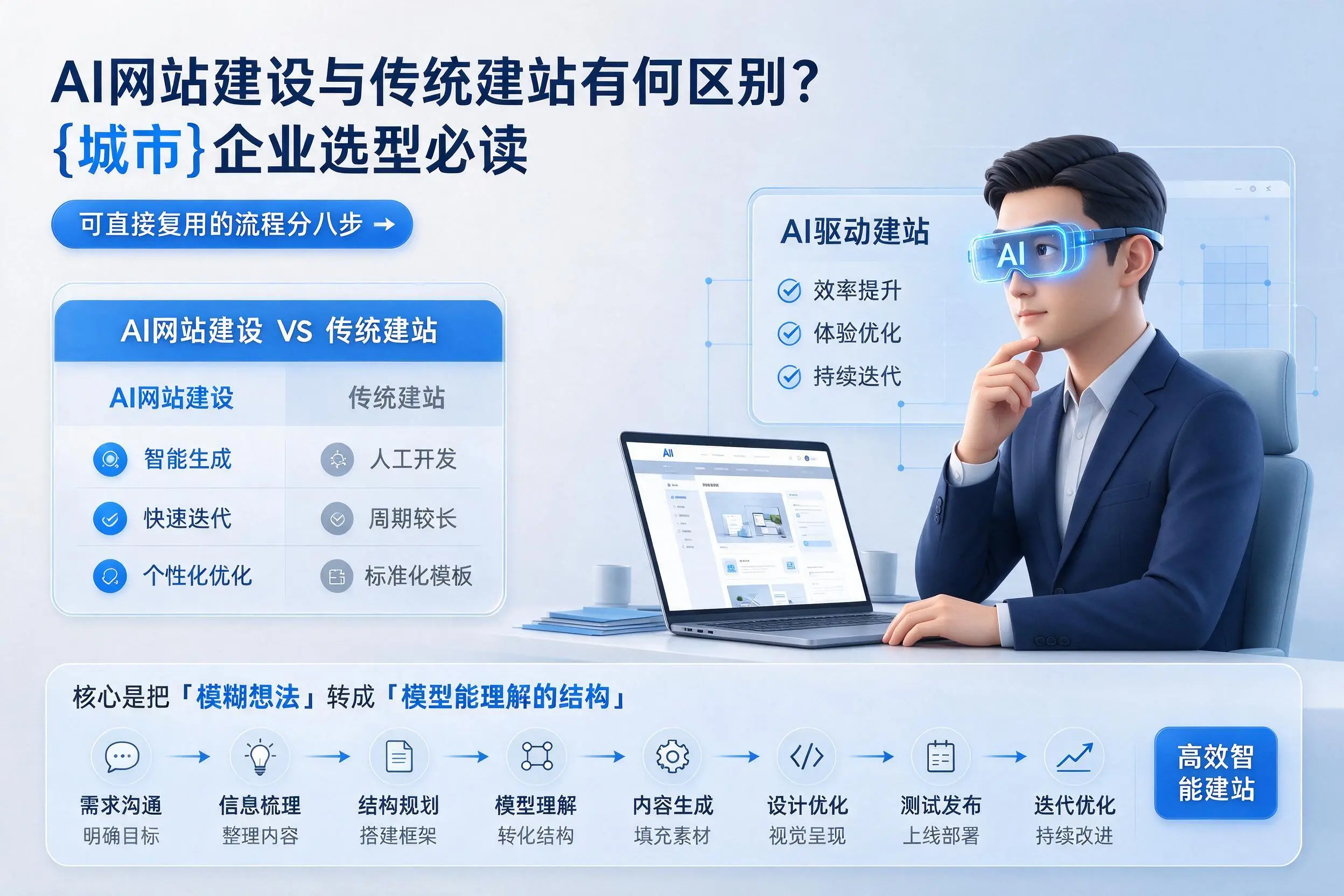 AI网站建设与传统建站有何区别？龙岩企业选型必读