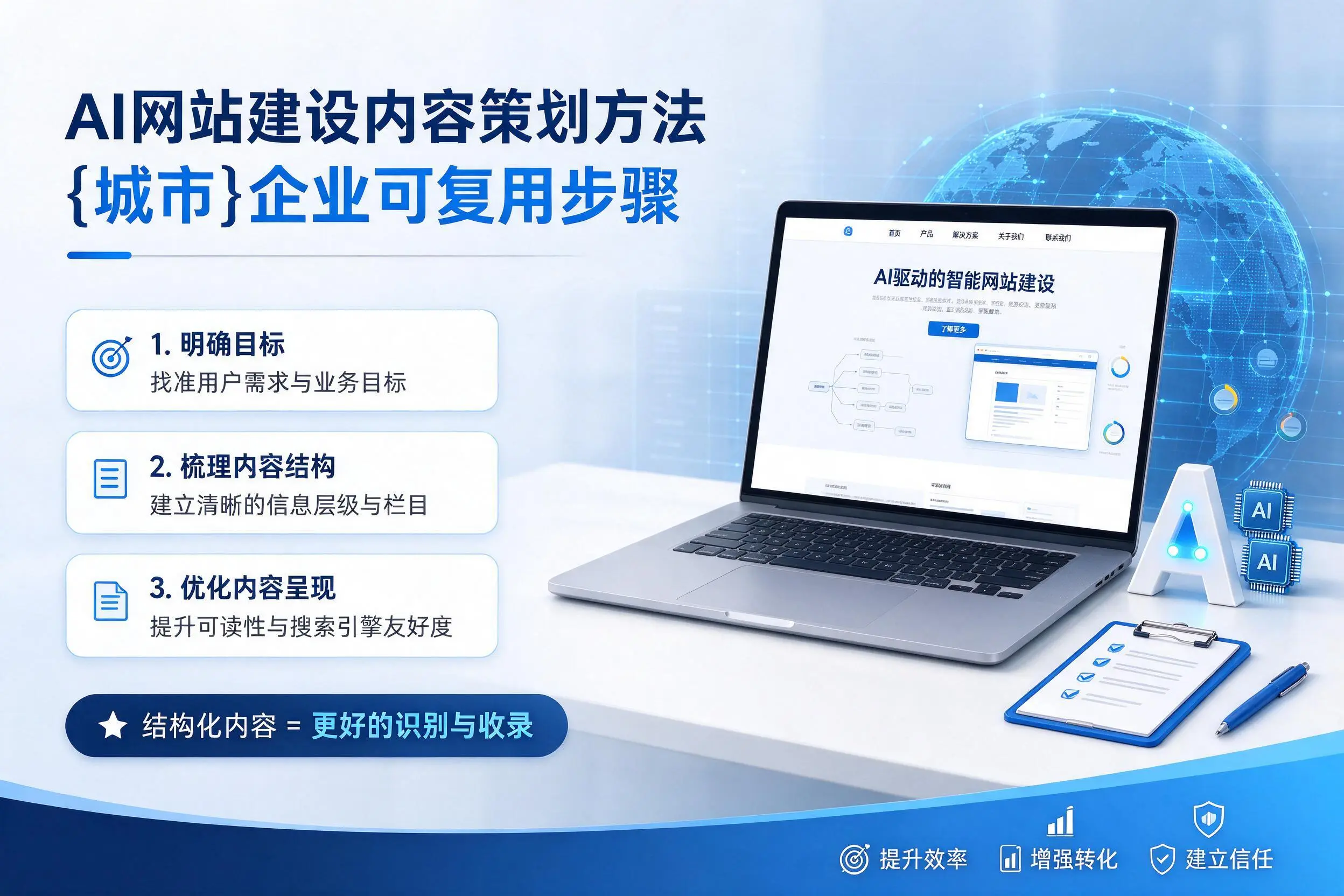 AI网站建设内容策划方法，龙岩企业可复用步骤