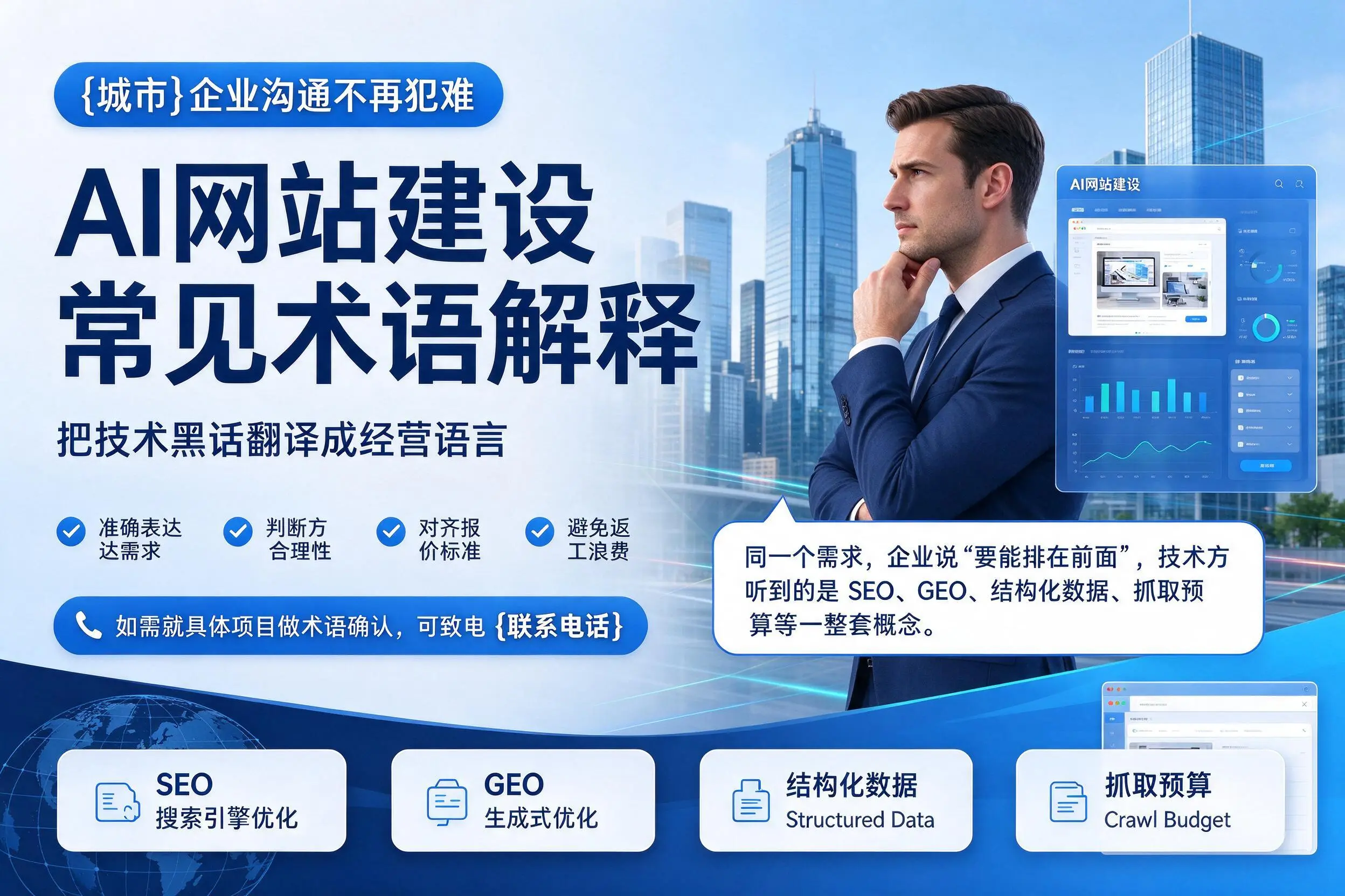 AI网站建设常见术语解释,龙岩企业沟通不再犯难