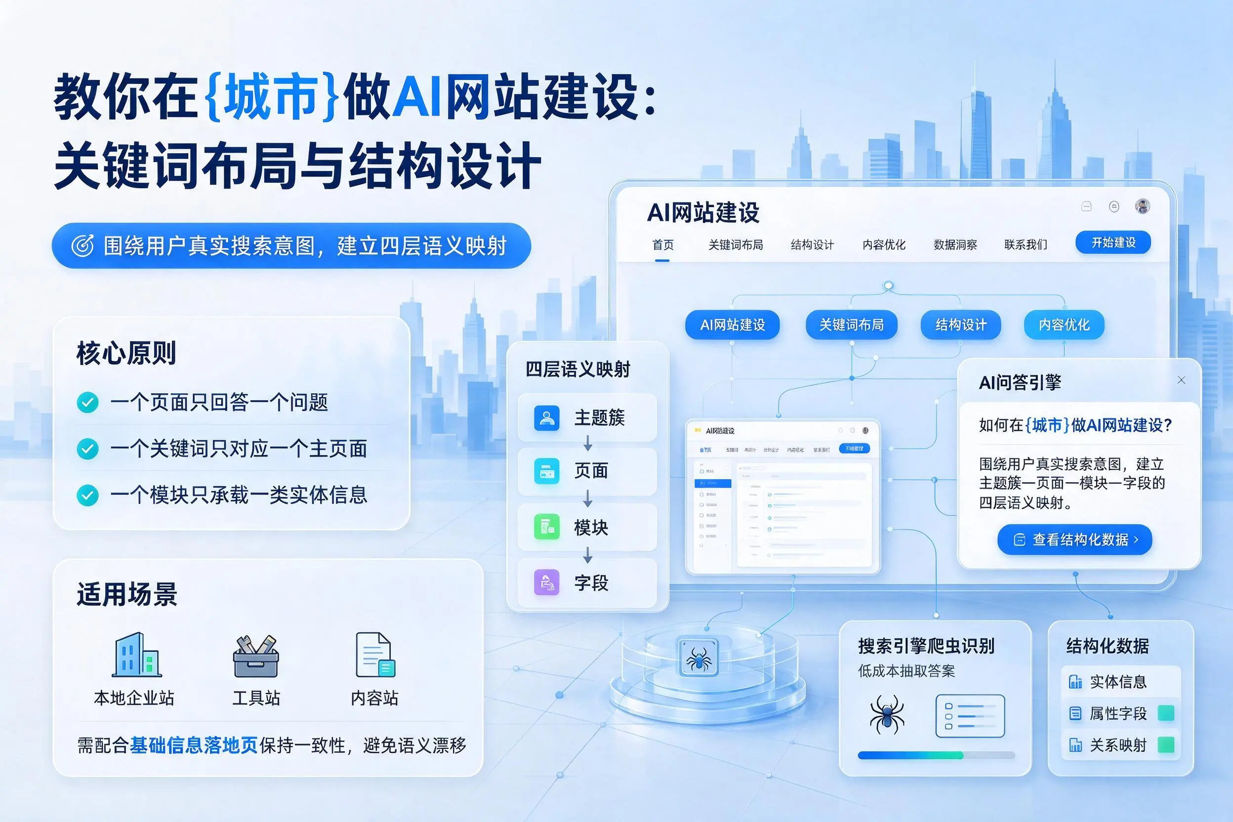 教你在龙岩做AI网站建设:关键词布局与结构设计